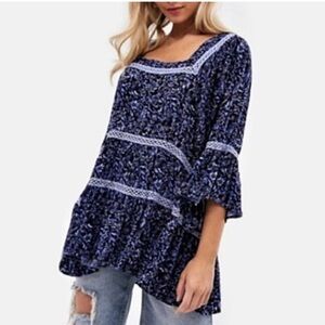 Free people vintage ruffle top size S